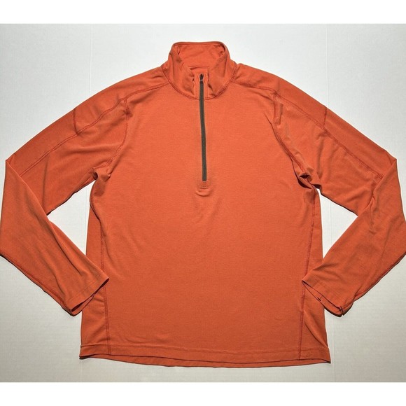 Stio Other - Stio Mens Size Large Tipton Tech 1/4 Zip Base Layer Performance Pullover Orange
